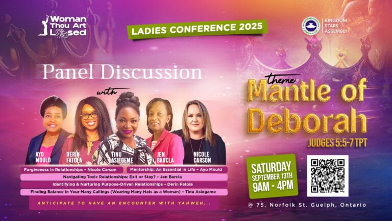 Women conference flyer with details of date, time and speakers