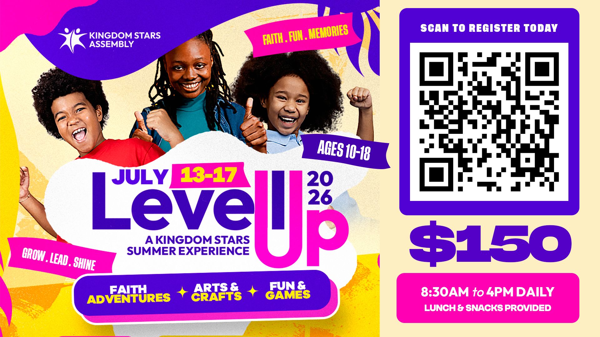LEVEL UP 2026: A Kingdom Stars Summer Experience